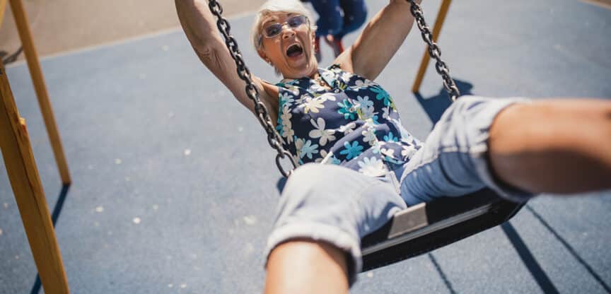 Happy Aging-Konzept, Gesundheit und Lebensfreude bis ins hohe Alter