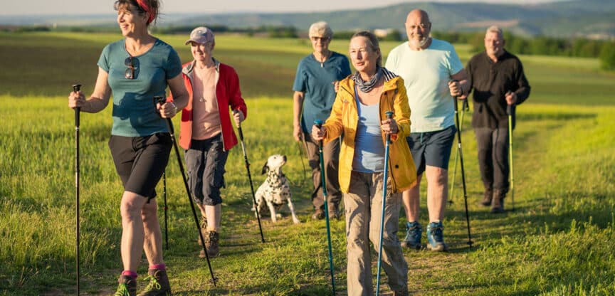 Nordic Walking Stöcke Technik Muskeln