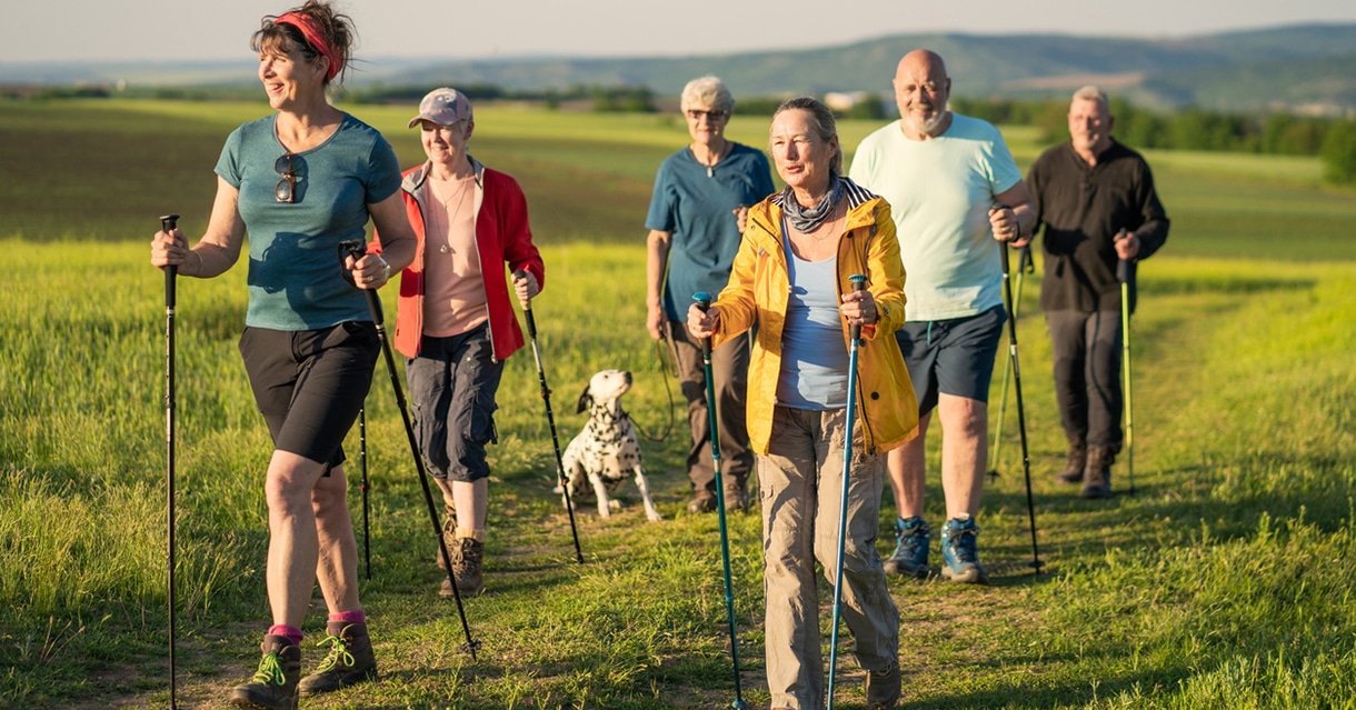 Nordic Walking Stöcke Technik Muskeln