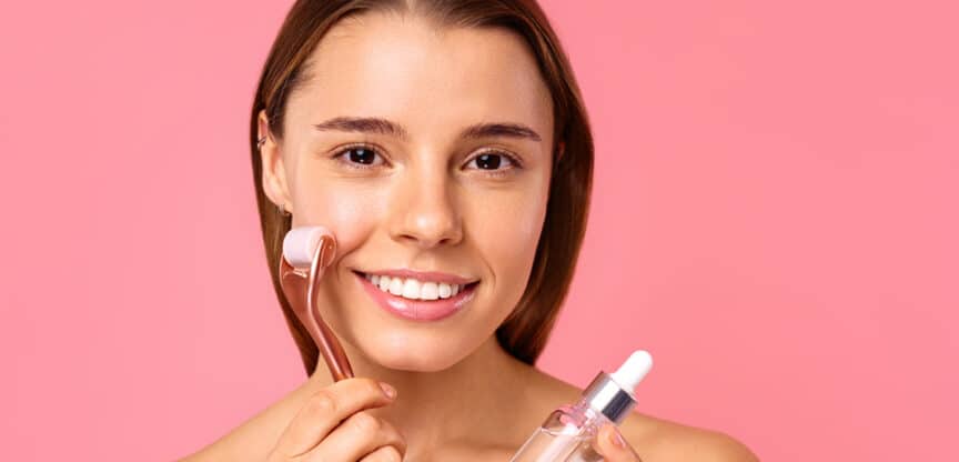 Anti-Aging Fältchen Dermaroller Fruchtsäure-Peeling