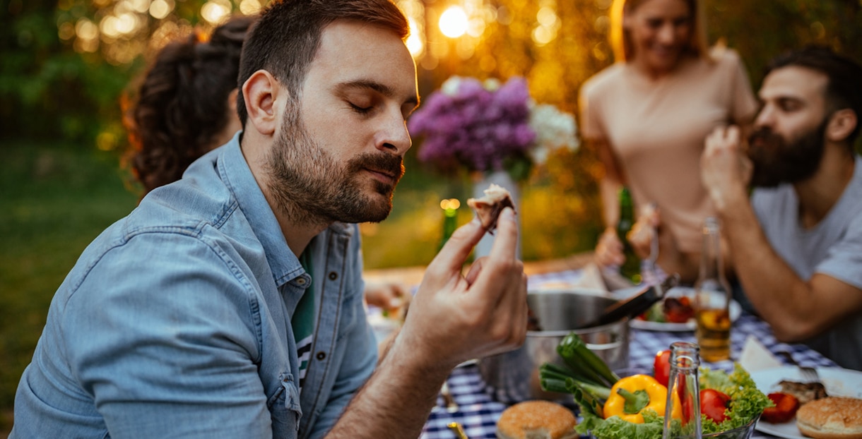 Genießen Sinne beim Essen Sättigungsgefühl Esstörung
