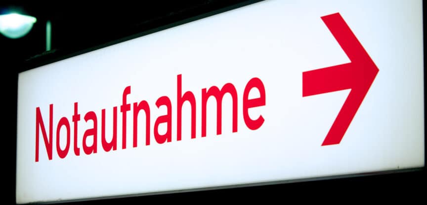 Notaufnahme Schild