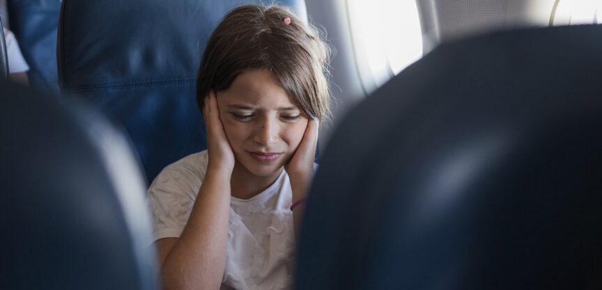 Ohren, Druckregulierung, Flugzeug, Kinder, Hoergeraet