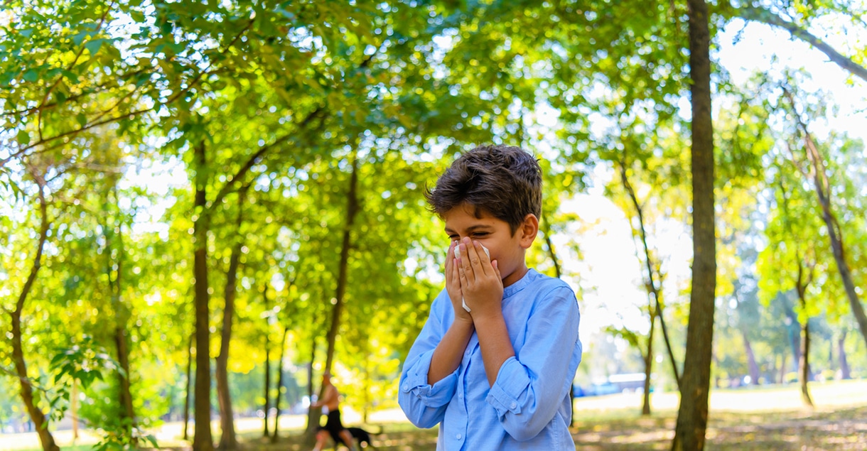 Kinder, Allergie, Pollensaison, Luftverschmutzung, Pollen, Milben, Nase, Augen, Atemwege