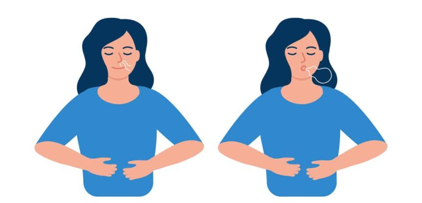 Atmen, Sport, Bauchatmung, Zwerchfellatmung