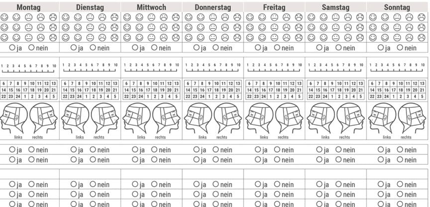 Kopfschmerzkalender Kinder