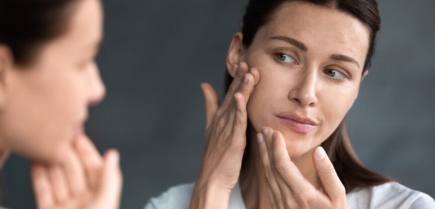 unglückliche-Frau-Haut